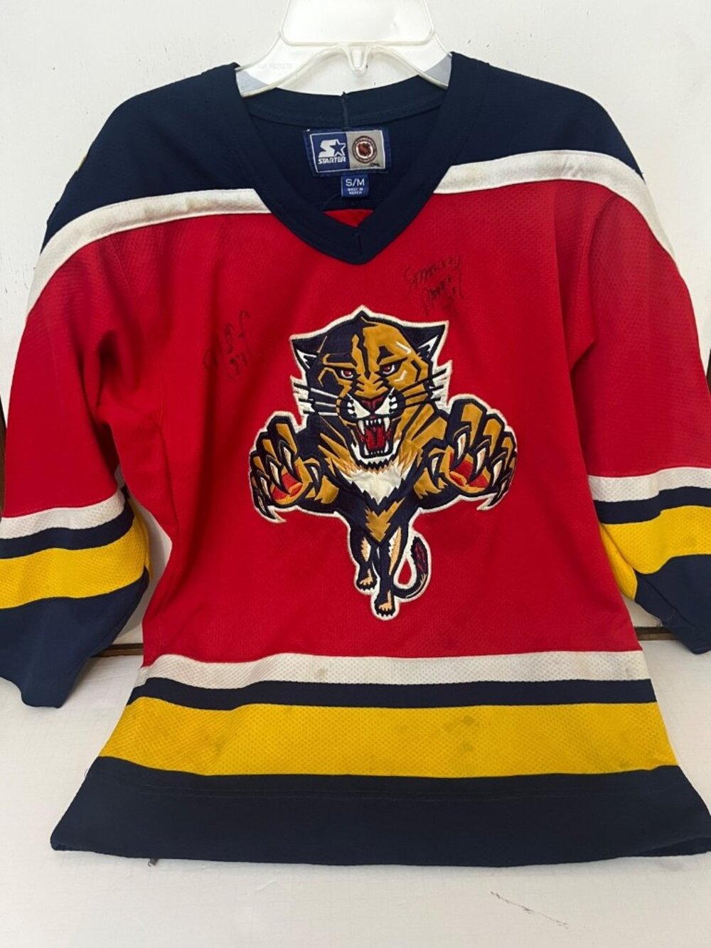 Vintage 90s Starter Florida Panthers NHL Hockey Jersey Youth S M Stitched Blank